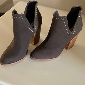 Steve Madden Charcoal Studded Ankle Booties